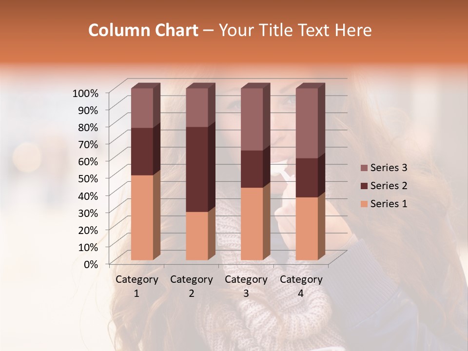 A Woman Brushing Her Teeth With A Toothbrush PowerPoint Template