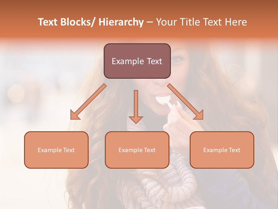 A Woman Brushing Her Teeth With A Toothbrush PowerPoint Template