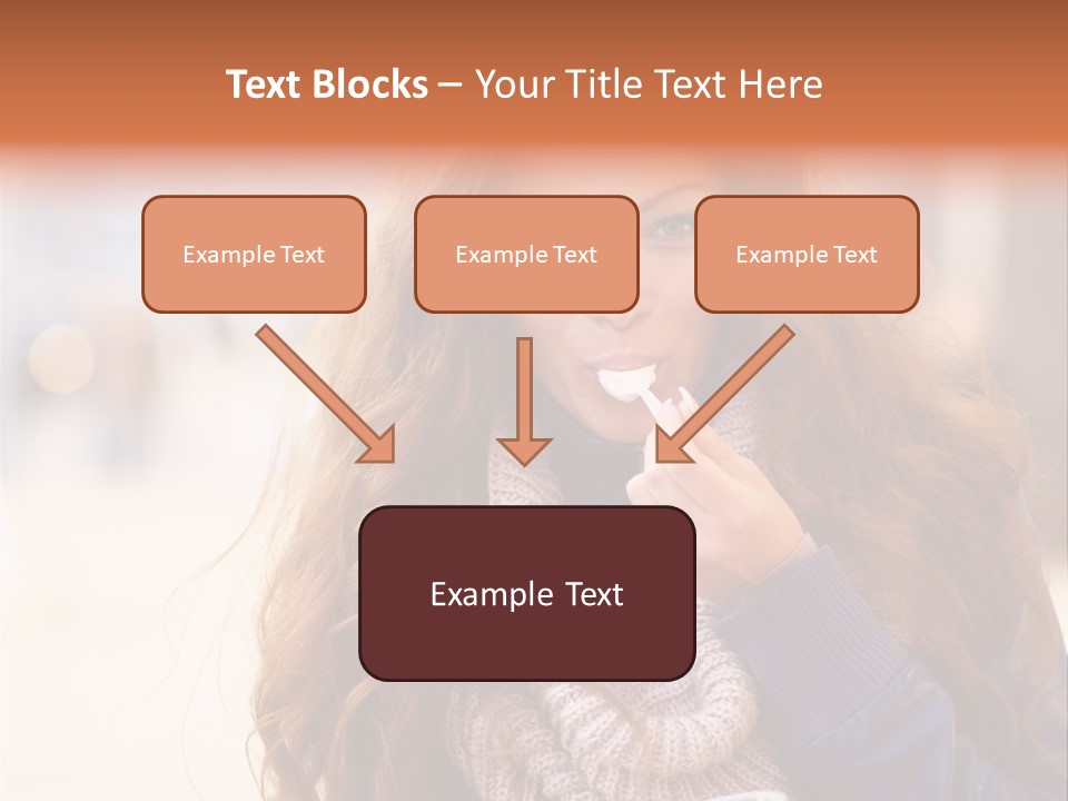 A Woman Brushing Her Teeth With A Toothbrush PowerPoint Template