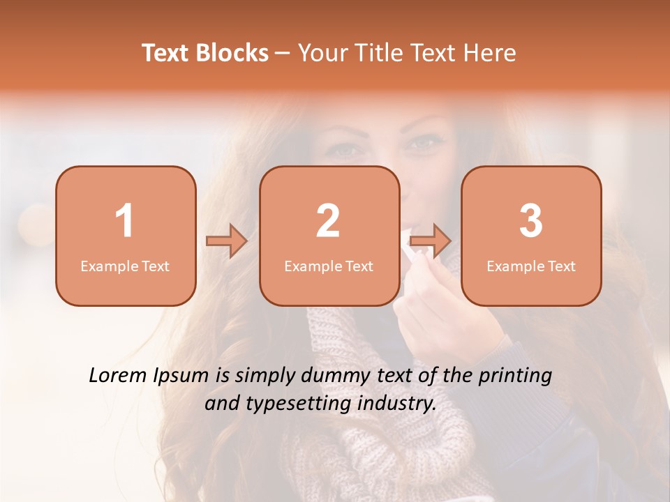 A Woman Brushing Her Teeth With A Toothbrush PowerPoint Template