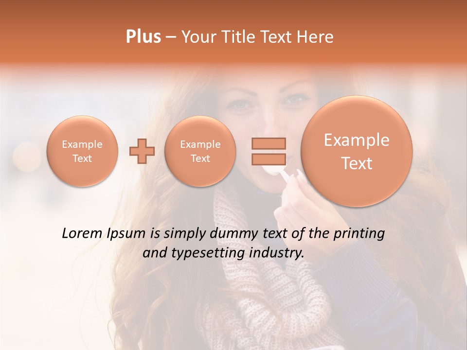 A Woman Brushing Her Teeth With A Toothbrush PowerPoint Template
