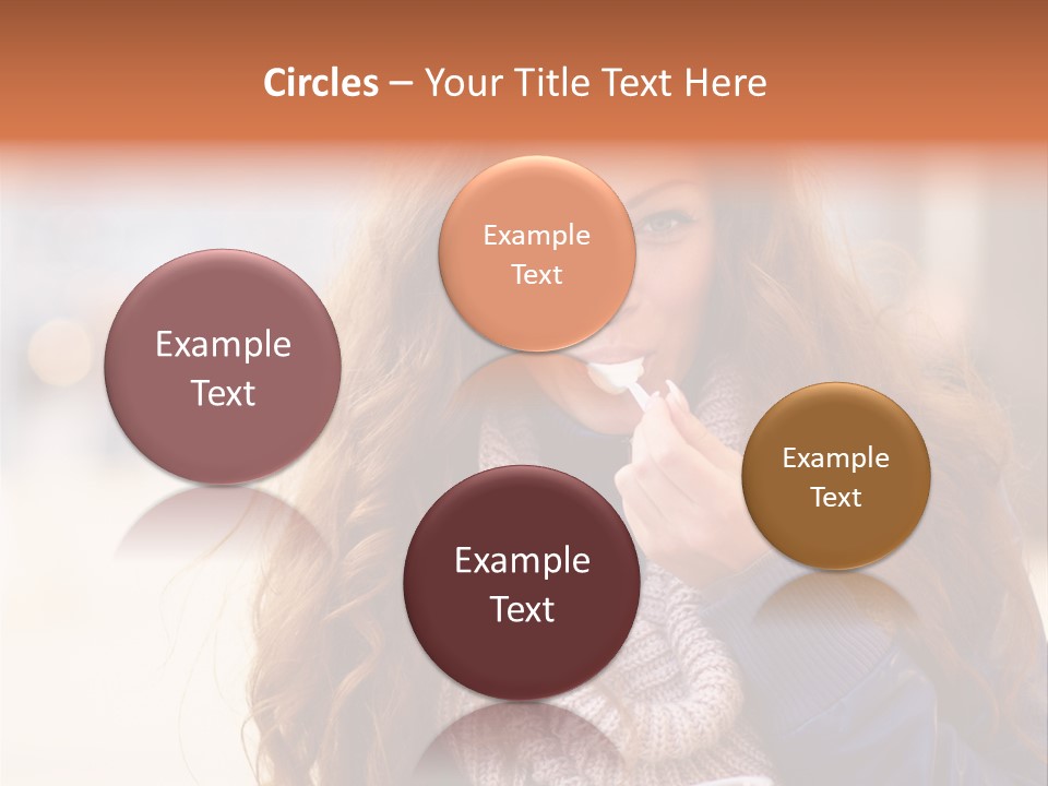 A Woman Brushing Her Teeth With A Toothbrush PowerPoint Template