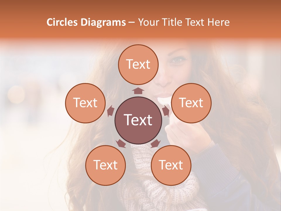 A Woman Brushing Her Teeth With A Toothbrush PowerPoint Template