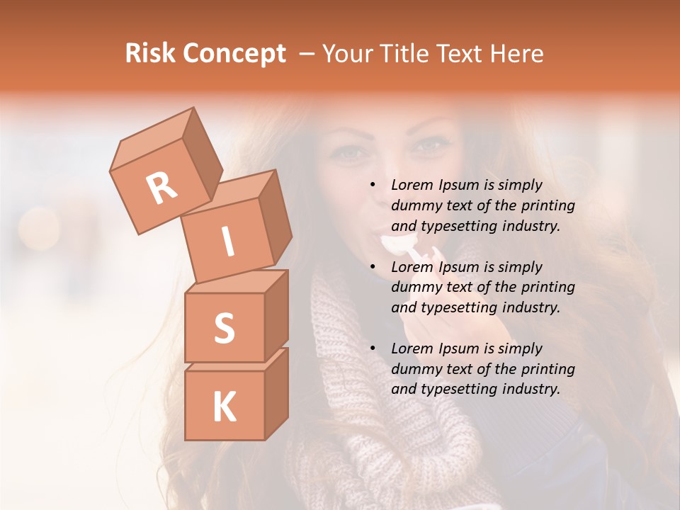 A Woman Brushing Her Teeth With A Toothbrush PowerPoint Template