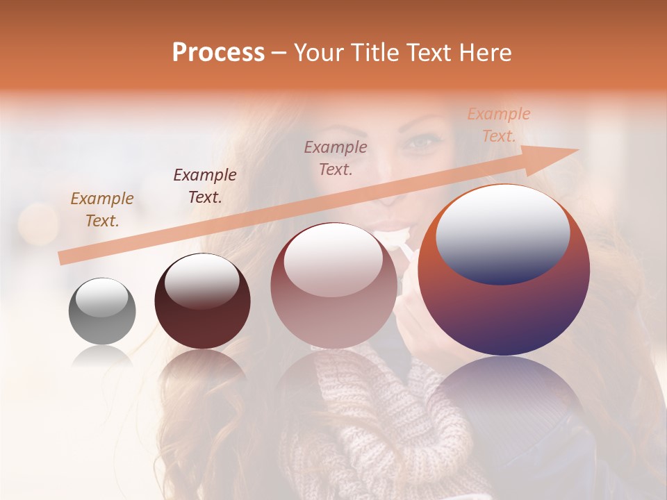 A Woman Brushing Her Teeth With A Toothbrush PowerPoint Template