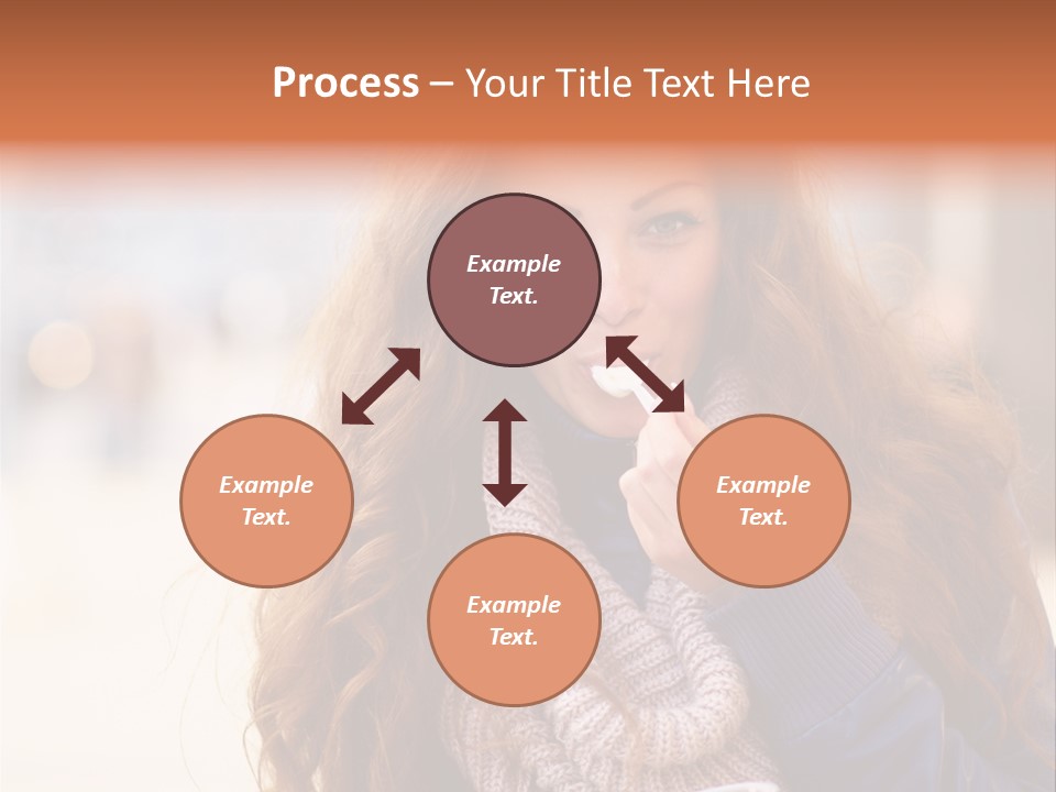 A Woman Brushing Her Teeth With A Toothbrush PowerPoint Template