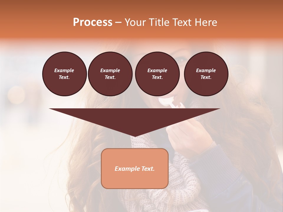 A Woman Brushing Her Teeth With A Toothbrush PowerPoint Template