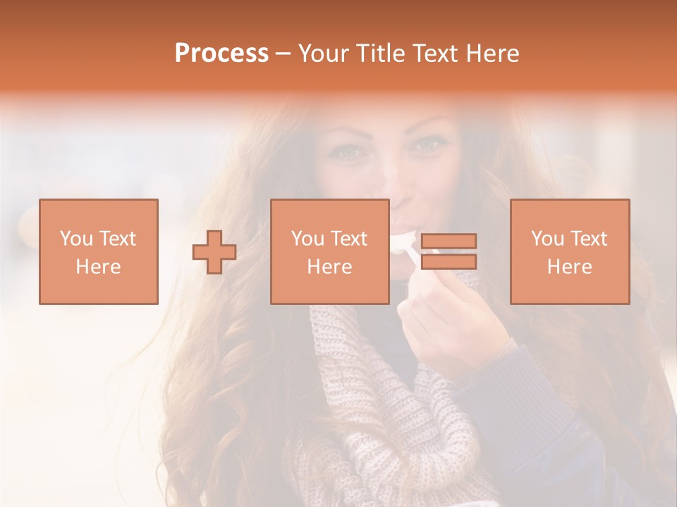 A Woman Brushing Her Teeth With A Toothbrush PowerPoint Template