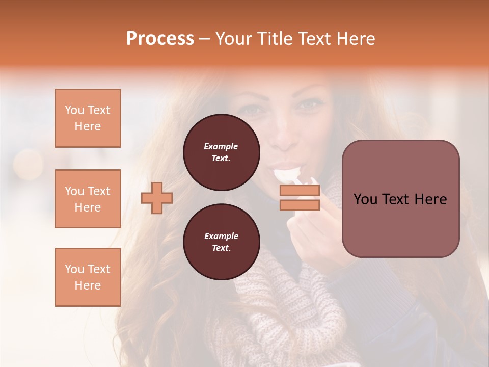 A Woman Brushing Her Teeth With A Toothbrush PowerPoint Template