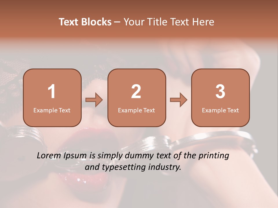 Fabric Exotic Lipstick PowerPoint Template