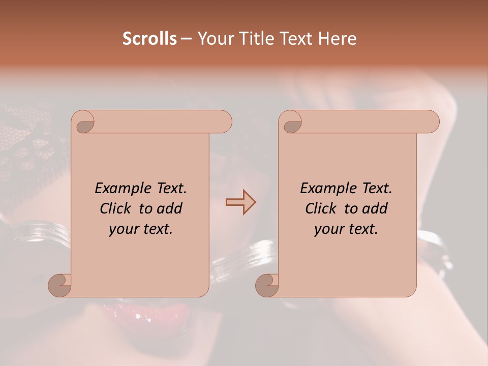 Fabric Exotic Lipstick PowerPoint Template