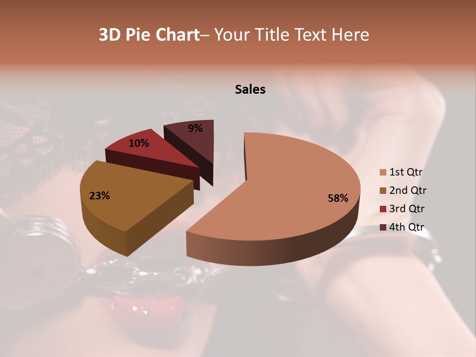 Fabric Exotic Lipstick PowerPoint Template