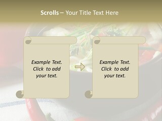 Brown Bowl Menu PowerPoint Template