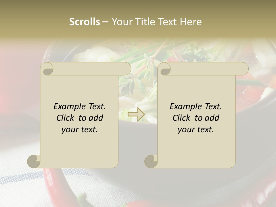 Brown Bowl Menu PowerPoint Template