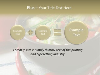 Brown Bowl Menu PowerPoint Template