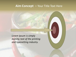 Brown Bowl Menu PowerPoint Template