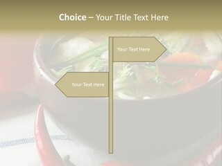 Brown Bowl Menu PowerPoint Template