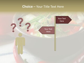 Brown Bowl Menu PowerPoint Template