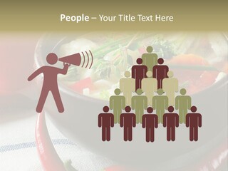 Brown Bowl Menu PowerPoint Template