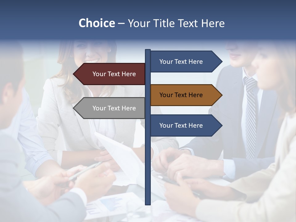 Training Woman Business PowerPoint Template