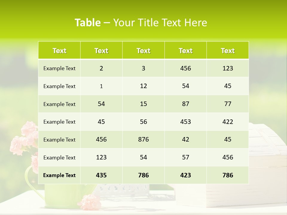 Picnic Fresh Plant PowerPoint Template