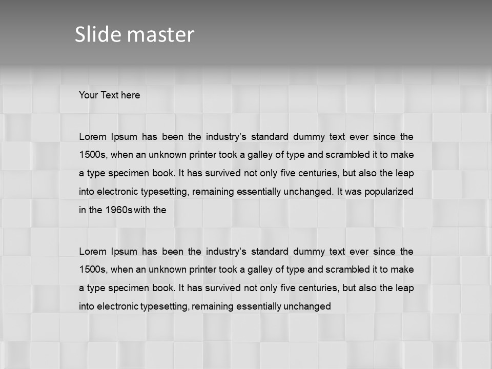 A Gray And White Background With Squares PowerPoint Template