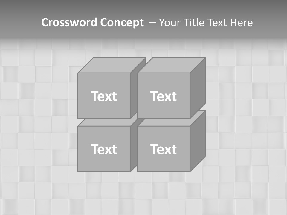 A Gray And White Background With Squares PowerPoint Template