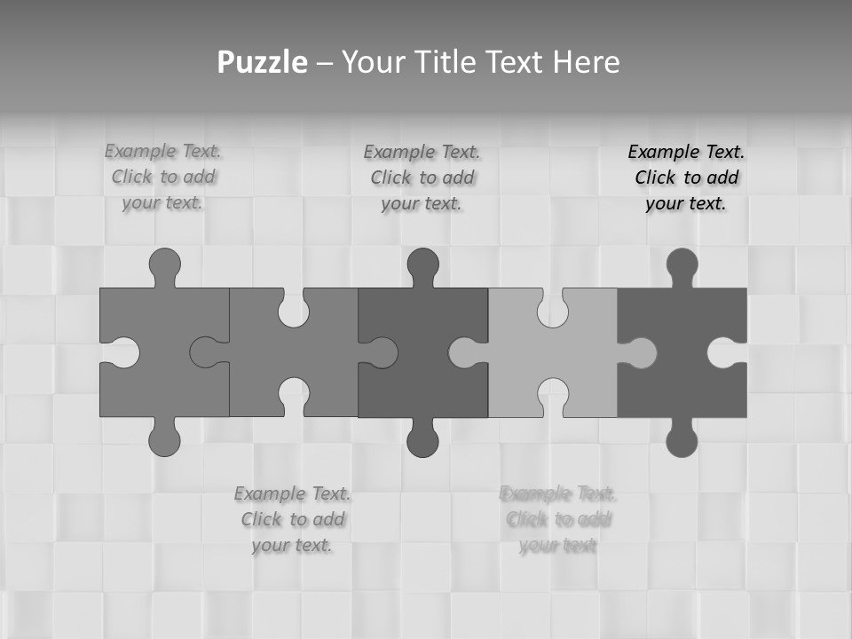 A Gray And White Background With Squares PowerPoint Template