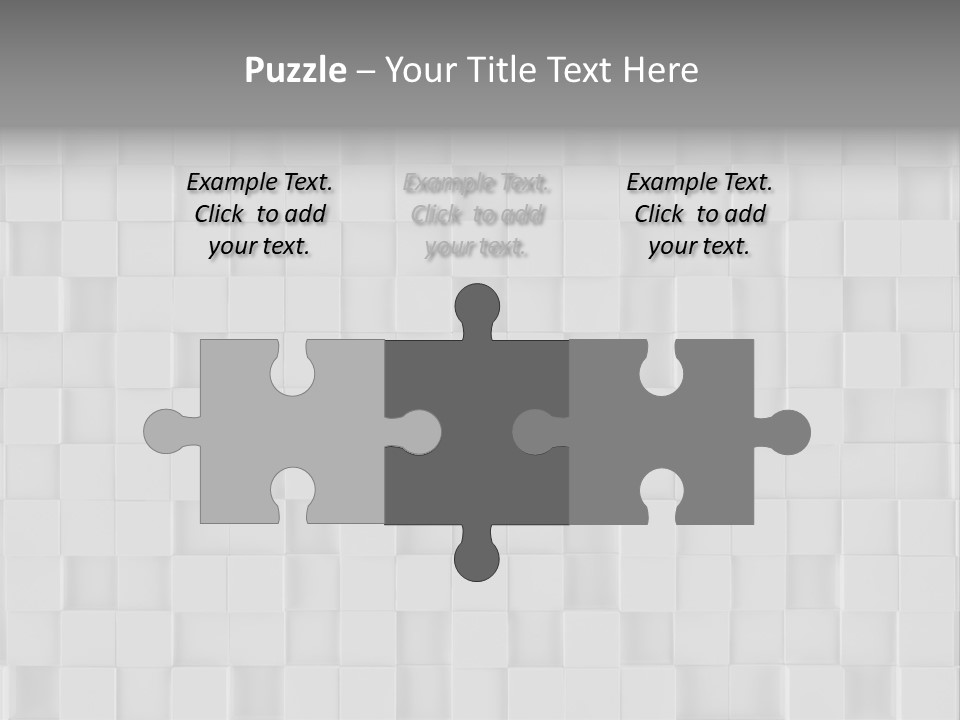 A Gray And White Background With Squares PowerPoint Template