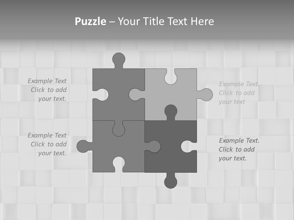 A Gray And White Background With Squares PowerPoint Template