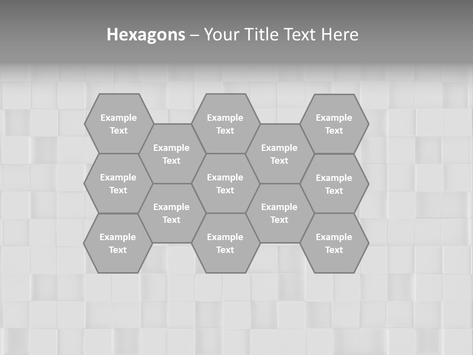 A Gray And White Background With Squares PowerPoint Template