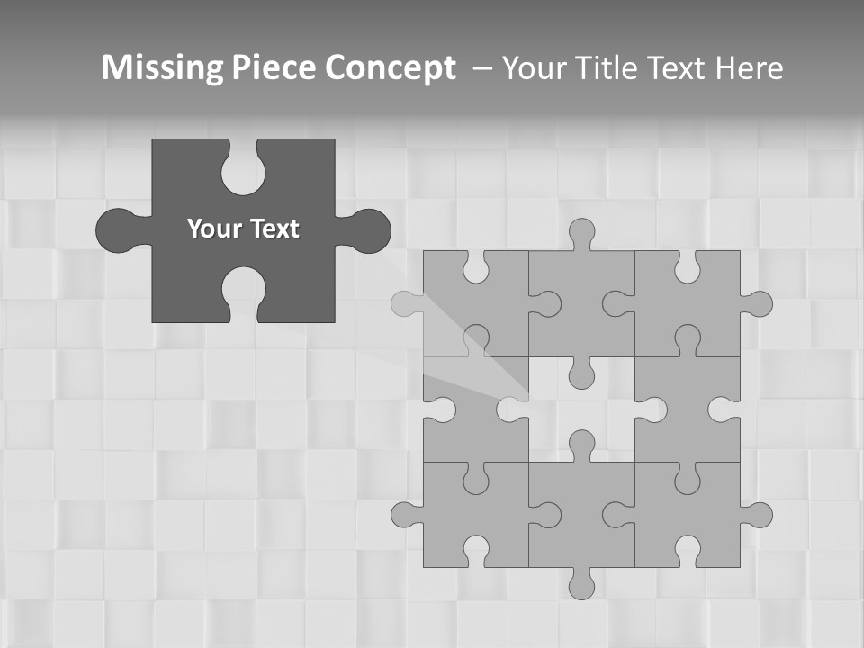 A Gray And White Background With Squares PowerPoint Template