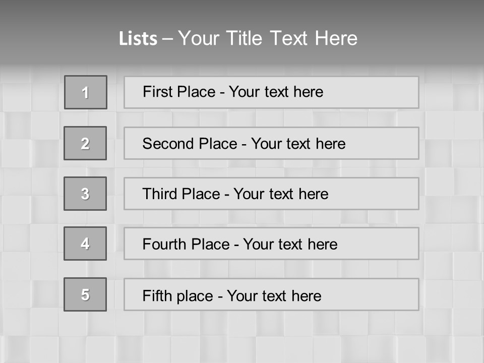 A Gray And White Background With Squares PowerPoint Template