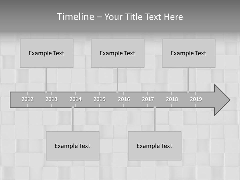 A Gray And White Background With Squares PowerPoint Template