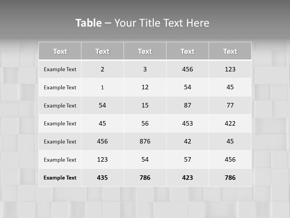 A Gray And White Background With Squares PowerPoint Template