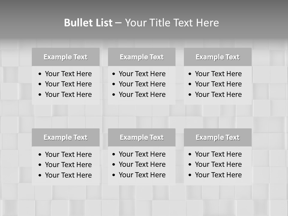 A Gray And White Background With Squares PowerPoint Template