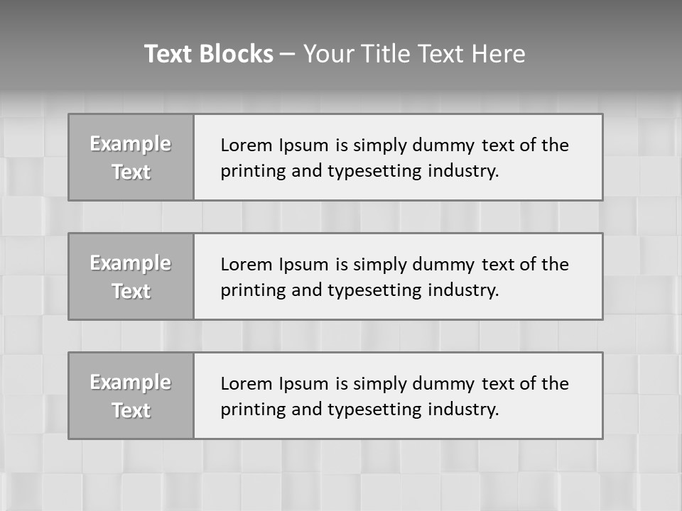 A Gray And White Background With Squares PowerPoint Template