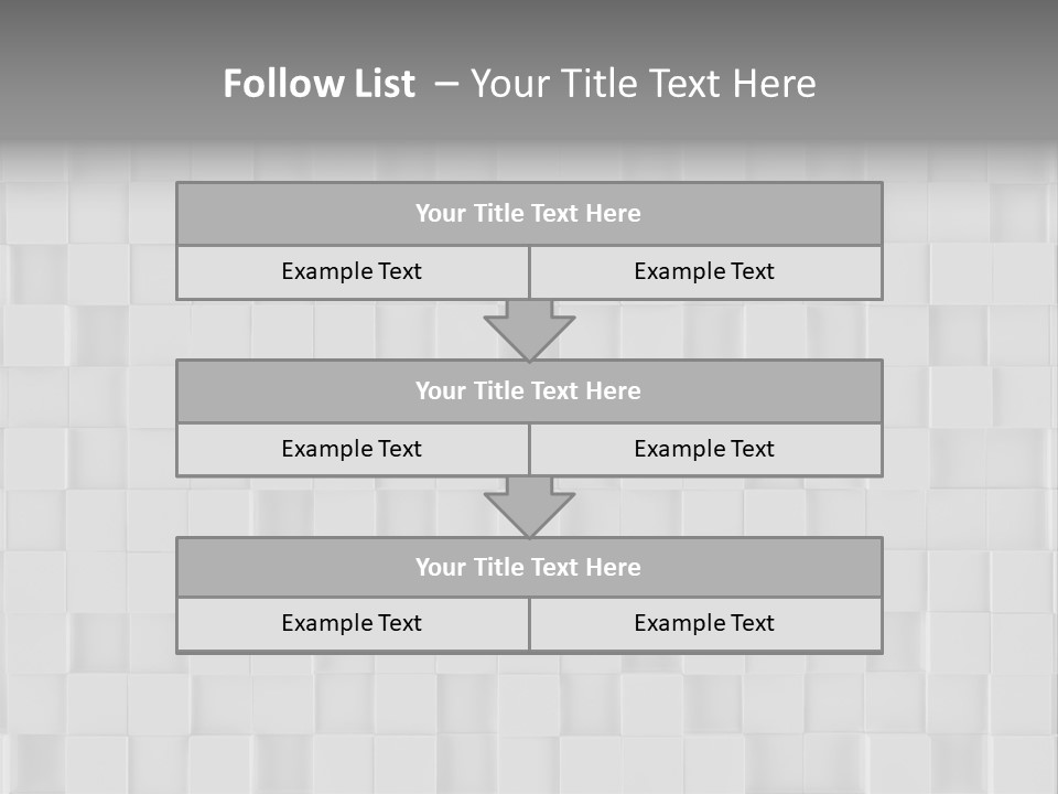 A Gray And White Background With Squares PowerPoint Template