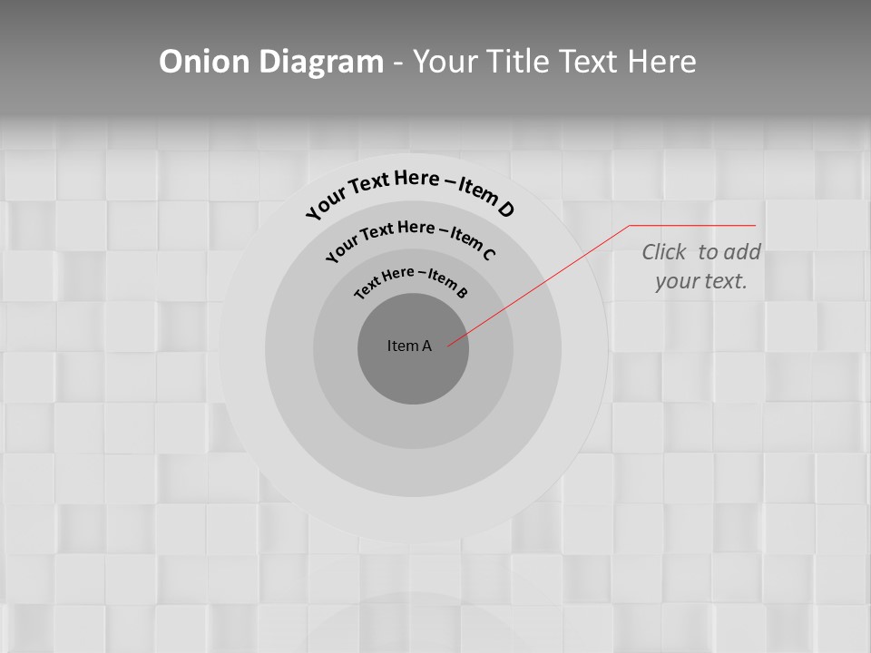 A Gray And White Background With Squares PowerPoint Template