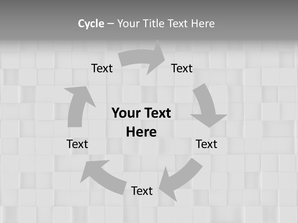 A Gray And White Background With Squares PowerPoint Template