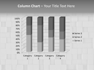 A Gray And White Background With Squares PowerPoint Template