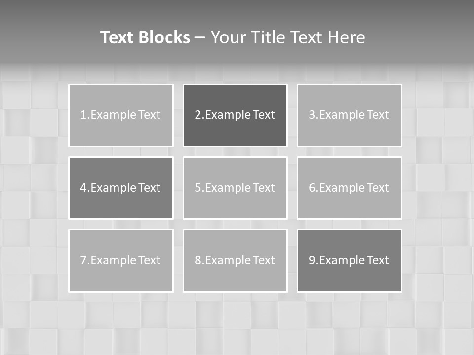 A Gray And White Background With Squares PowerPoint Template