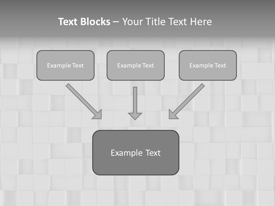 A Gray And White Background With Squares PowerPoint Template