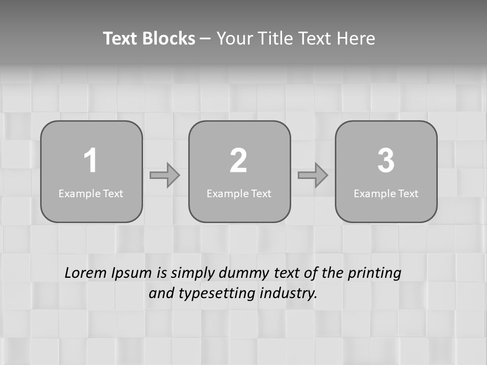 A Gray And White Background With Squares PowerPoint Template