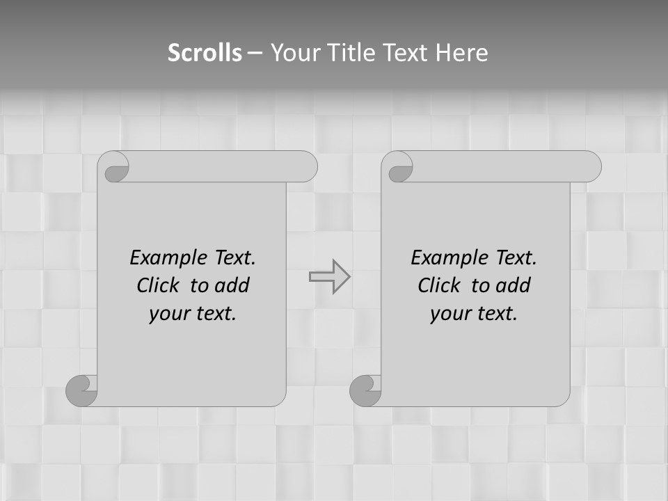 A Gray And White Background With Squares PowerPoint Template