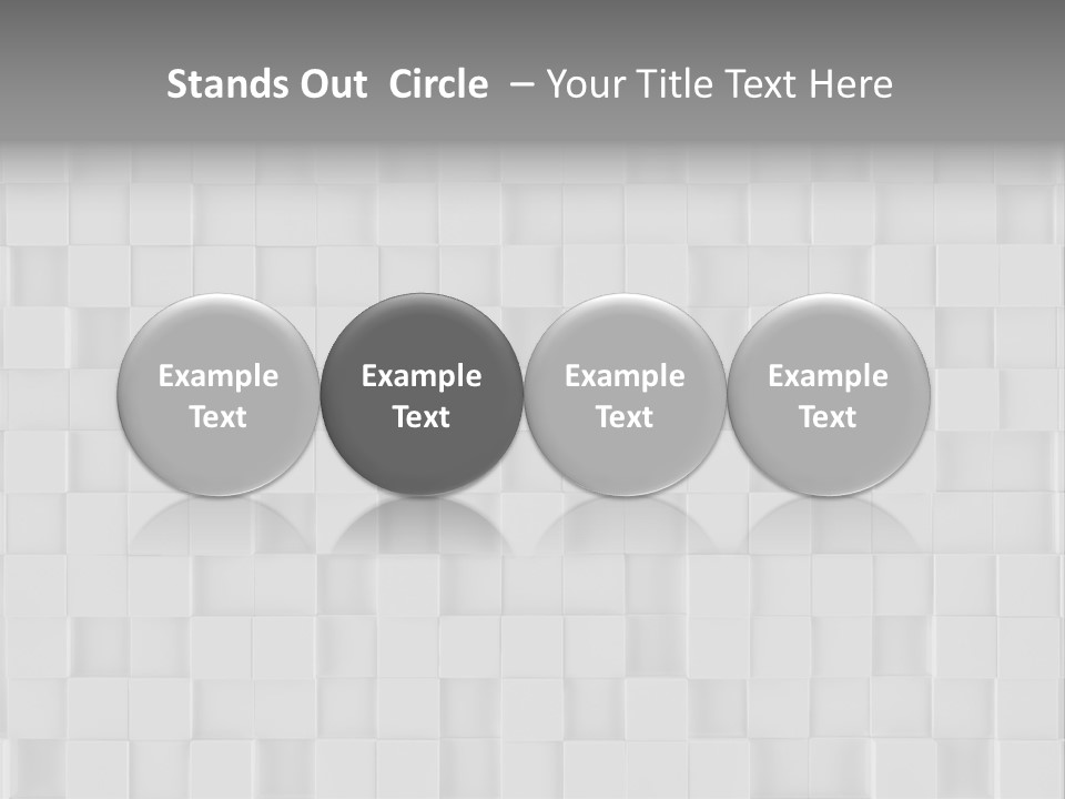 A Gray And White Background With Squares PowerPoint Template