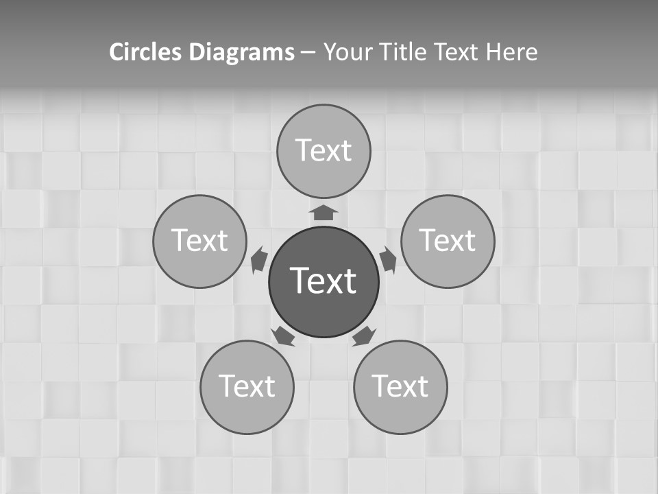 A Gray And White Background With Squares PowerPoint Template