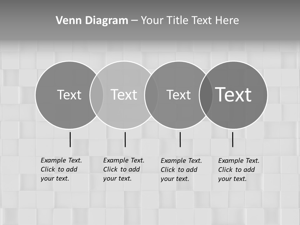 A Gray And White Background With Squares PowerPoint Template