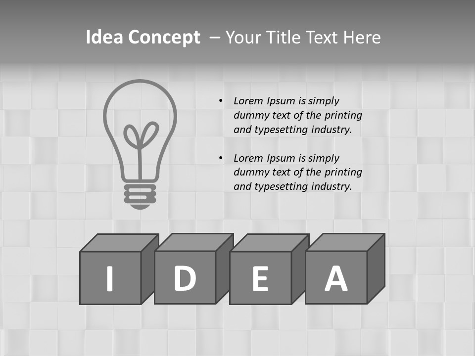 A Gray And White Background With Squares PowerPoint Template