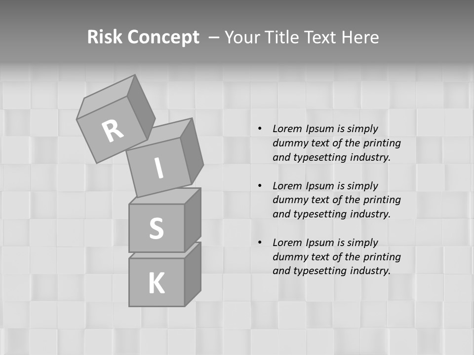 A Gray And White Background With Squares PowerPoint Template